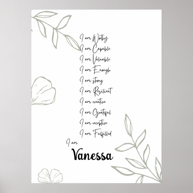 Inspiring your journey with affirmations poster (Front)