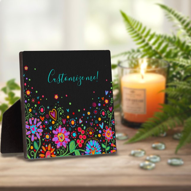 Inspirivity Customized Name Quote Pretty Floral Plaque (Creator Uploaded)
