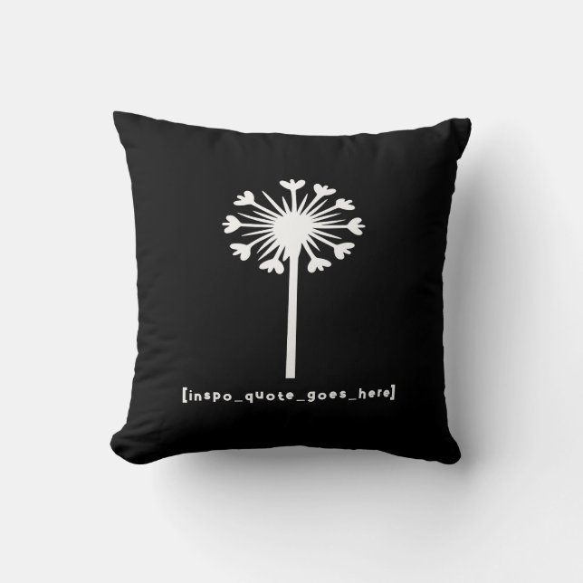 Inspo Quote Goes Here Throw Pillow (Front)