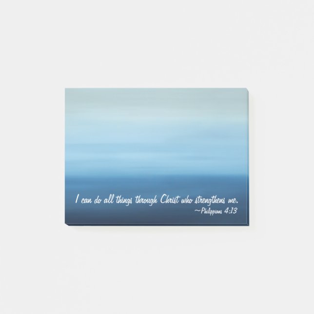 Inspriational Scripture Ocean Post-it Notes (Front)