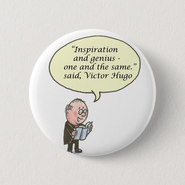 inspritation and genius 2 inch round button (Front)