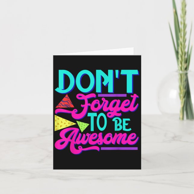 Insrational Sitive Words - Don't Forget To Be Awes Thank You Card (Front)