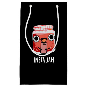 Insta-jam Funny Social Media Jam Pun Dark BG Small Gift Bag