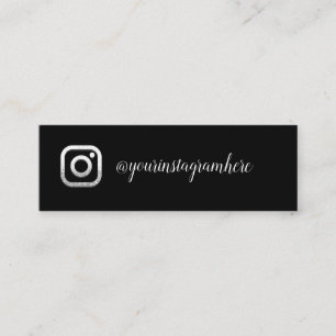 Instagra Social Media Logo Event Black White Grey Mini Business Card