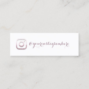 Instagra Social Media Logo Event Glitter Bridal Mini Business Card