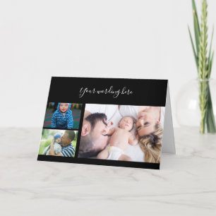 Instagram 3 photo new baby custom card