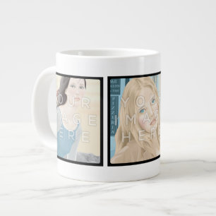 Instagram 3-Photo Personalized Custom Jumbo Mug