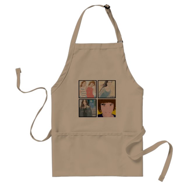 Instagram 4 Photo Personalized Apron Designs (Front)