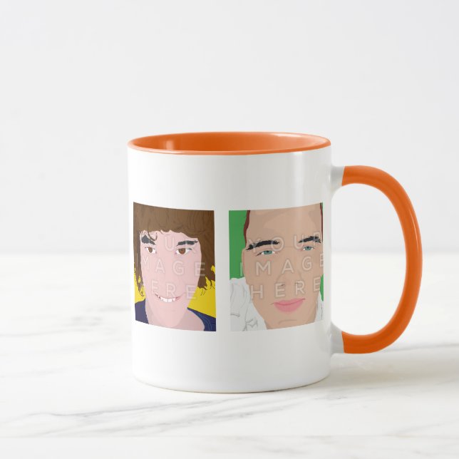 Instagram 4 Photo Personalized Custom Mug Designs (Right)
