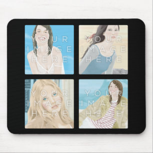 Instagram 4 Photo Personalized Mousepad Designs