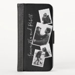 Instagram Black and white couple photo collage Case<br><div class="desc">Instagram Black and white couple photo collage iPhone X Wallet Case.</div>