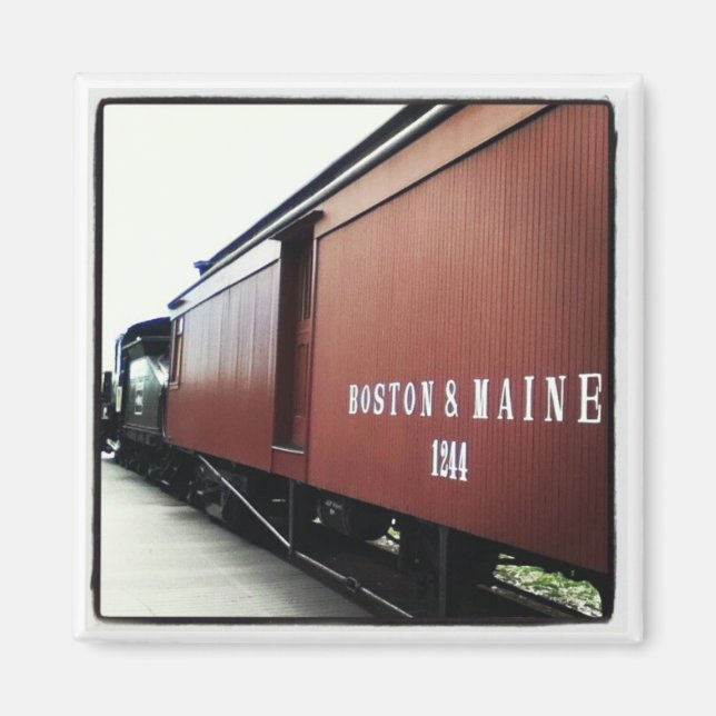 instagram boston/maine train magnet (Front)