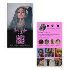 Instagram Braid Hair Hot Pink And Black QR Code