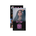 Instagram Braid Hair Hot Pink And Black QR Code