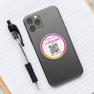 Instagram Business QR Code Classic Round Sticker