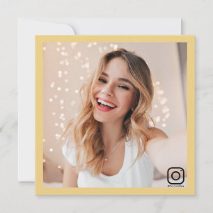 instagram business social media modern Gold Invitation