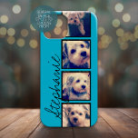 Instagram Collage - 4 photo film strip with blue iPhone 13 Case<br><div class="desc">Use photos with frames on this one! Add your favourite photos to this strip for a fun memory keeper. An artistic way to display your best photo sharing pics.</div>