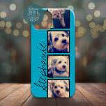 Instagram Collage - 4 photo film strip with blue iPhone 16 Case<br><div class="desc">Use photos with frames on this one! Add your favourite photos to this strip for a fun memory keeper. An artistic way to display your best photo sharing pics.</div>