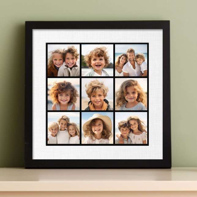Instagram Collage with 9 pics Photo Print (Frameable Photo Collage Photo Print)