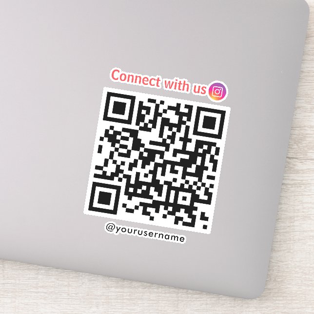 Instagram Connect With Us Qr Code White (Detail)