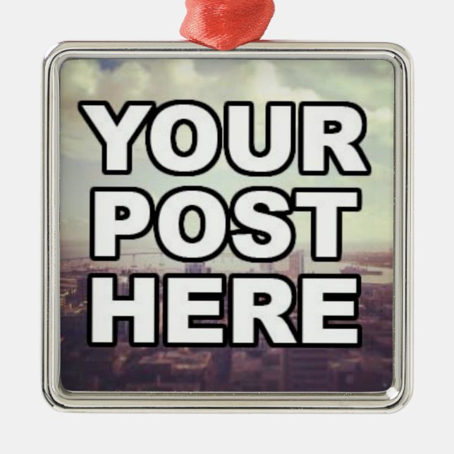 Instagram Custom Photo Ornament (Front)