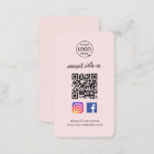 Instagram Facebook QR Code | Social Media Pink