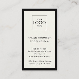 Instagram Facebook Social Media Minimalist QR Code Business Card