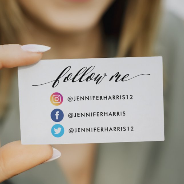 Instagram Facebook Twitter Qr Code Business Card (Creator Uploaded)