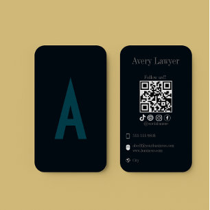 Instagram Follow Us Marketing Dark Blue  Business Card
