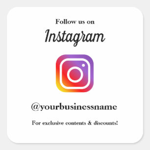 Instagram follow us professional business square sticker