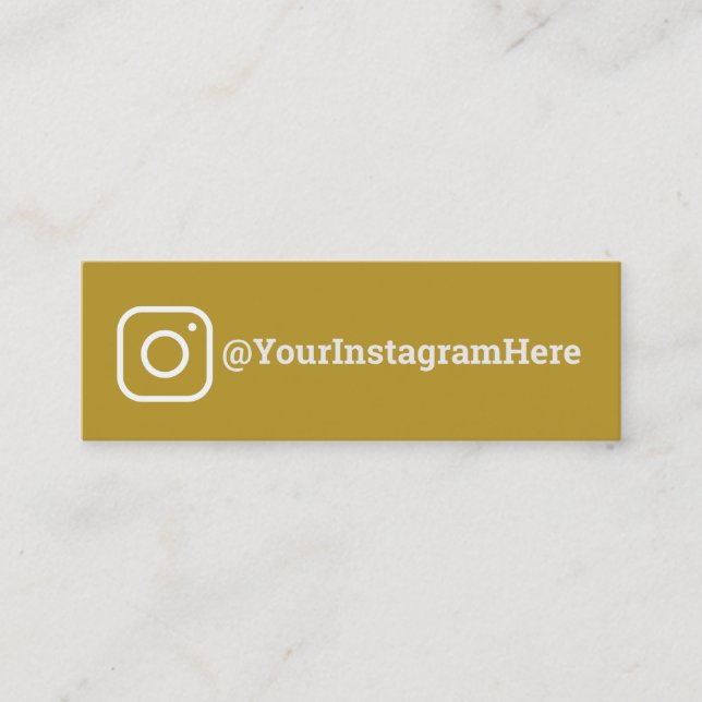 Instagram Gold Mini Business Card (Front)