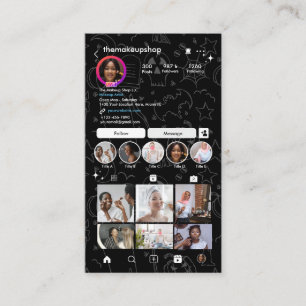 Instagram Halloween  Business Card