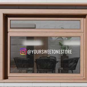 Instagram Handle Name Window l Social Media Decal