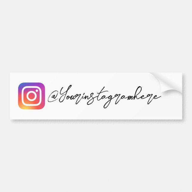 Instagram Handle Script sticker (Front)