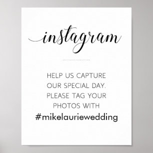 Instagram Hashtag Wedding Sign - Alejandra
