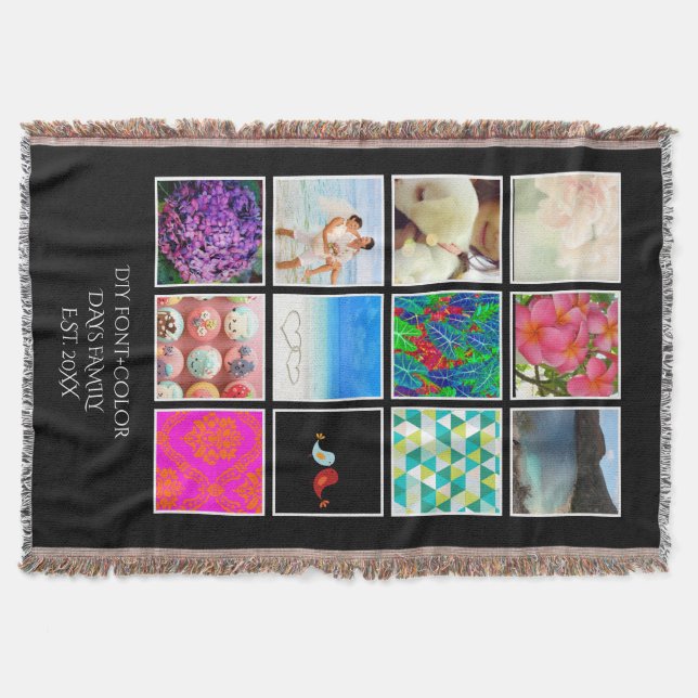 INSTAGRAM IT! 12 PHOTOS Throw Blankets (Front)