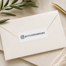 Instagram Label | Business Insta Handle Sticker