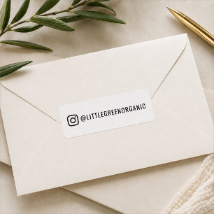 Instagram Label   Business Insta Handle Sticker