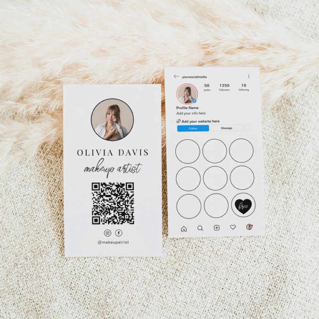 Instagram Light Theme QR Code Loyalty Punch Card (Creator Uploaded)