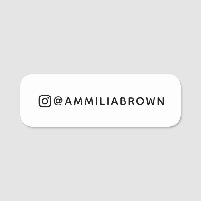 Instagram Logo | Custom IG Name Display Name Tag (Front)
