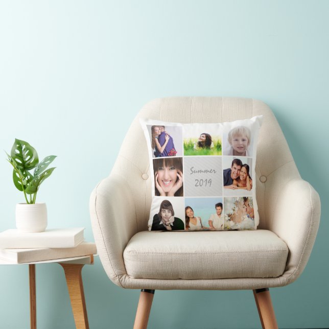 Instagram Modern Stylized Your Photos Throw Pillow (Chair)
