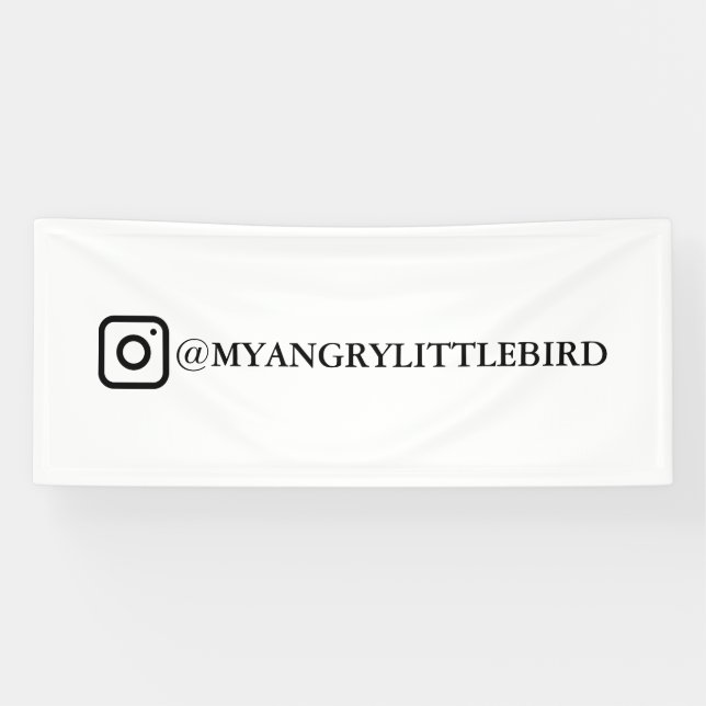 Instagram Name 2.5x6ft Promotional Banner (Horizontal)