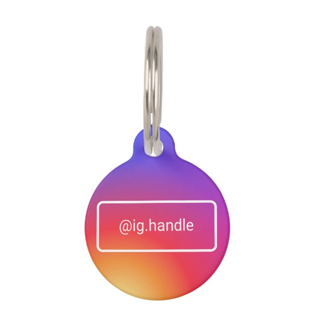 Instagram Pet influencer id Tag (Front)
