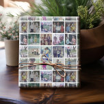 Instagram Photo Collage - 16 of your favourite pic Wrapping Paper<br><div class="desc">A simple photo collage with 16 square instagram or other account photos. Log into your account,  upload your photos - and completely cover this design with your pictures.</div>
