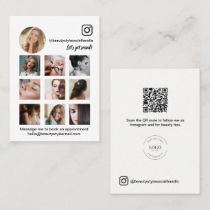 Instagram Photo Collage Beauty Social Media logo Business Card
