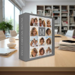 Instagram Photo Collage Custom Monogram Charcoal Binder<br><div class="desc">Add square photos to create a unique and personal gift. A fun way to make a trendy keepsake. If you need to adjust the pictures,  click on the customize tool to make changes.</div>