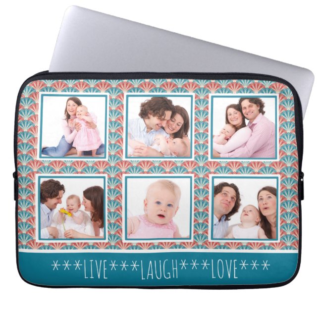 Instagram Photo Collage Decorative Pattern Laptop Sleeve (Front)