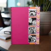 Instagram Photo Collage Hot Pink Orange Chevrons