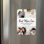 Instagram Photo Collage Mother's Day Gift Magnet<br><div class="desc">Custom printed Mother's Day magnet personalized with your photos and text. This modern minimalist design features a photo collage layout for 4 square Instagram photos and handwritten style script that reads "Best Mom Ever - Happy Mother's Day" or you can customize it with your own special message. Use the design...</div>