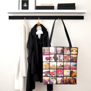 Instagram photo collage tote bag